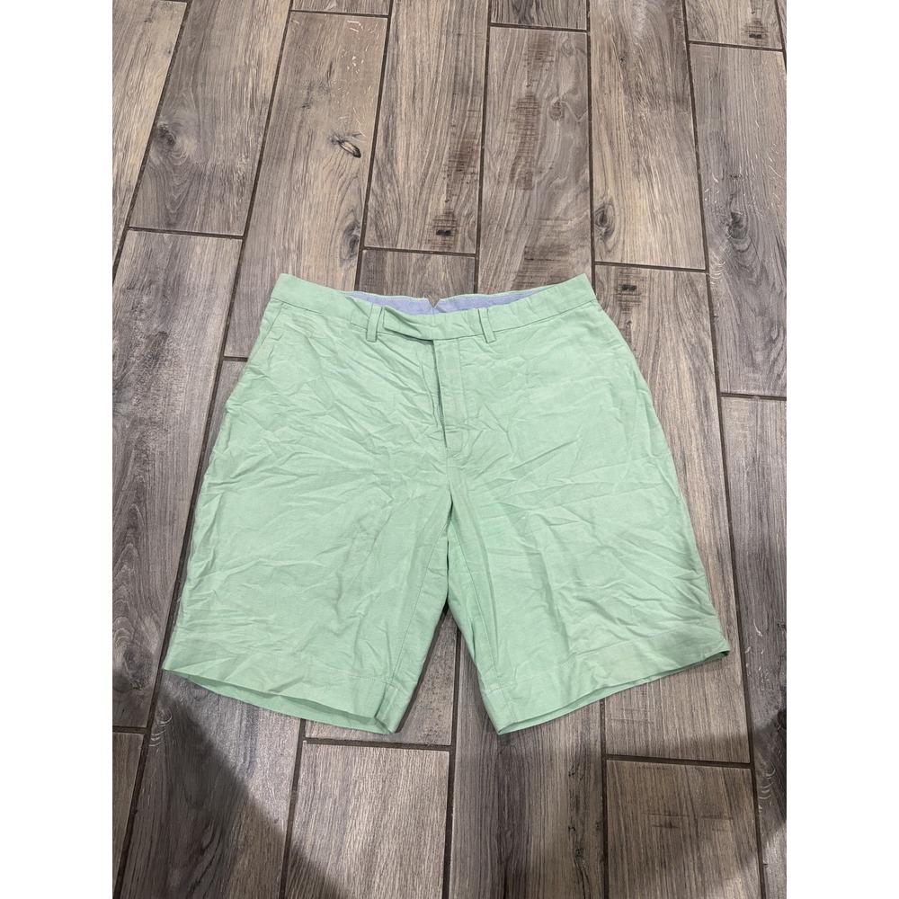 Polo Ralph Lauren Men's Chino Shorts Size 33 Mint Green 100% Cotton Flat Front